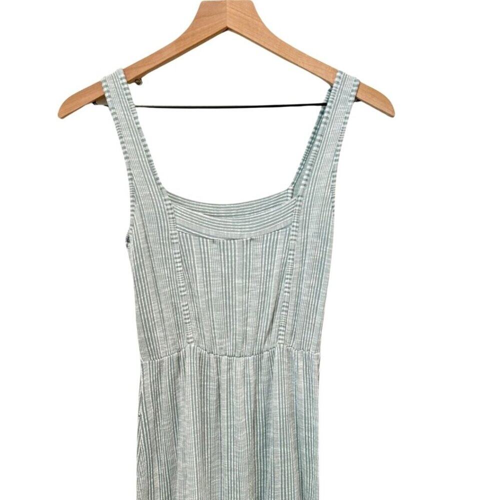 Caution to the Wind Square Neck Dress Green White Small - Picture 6 of 7